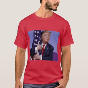 Trump Flag Hugging T-Shirt