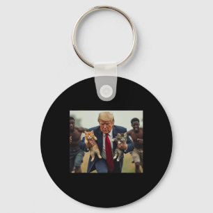 Trump For Cats Keychain