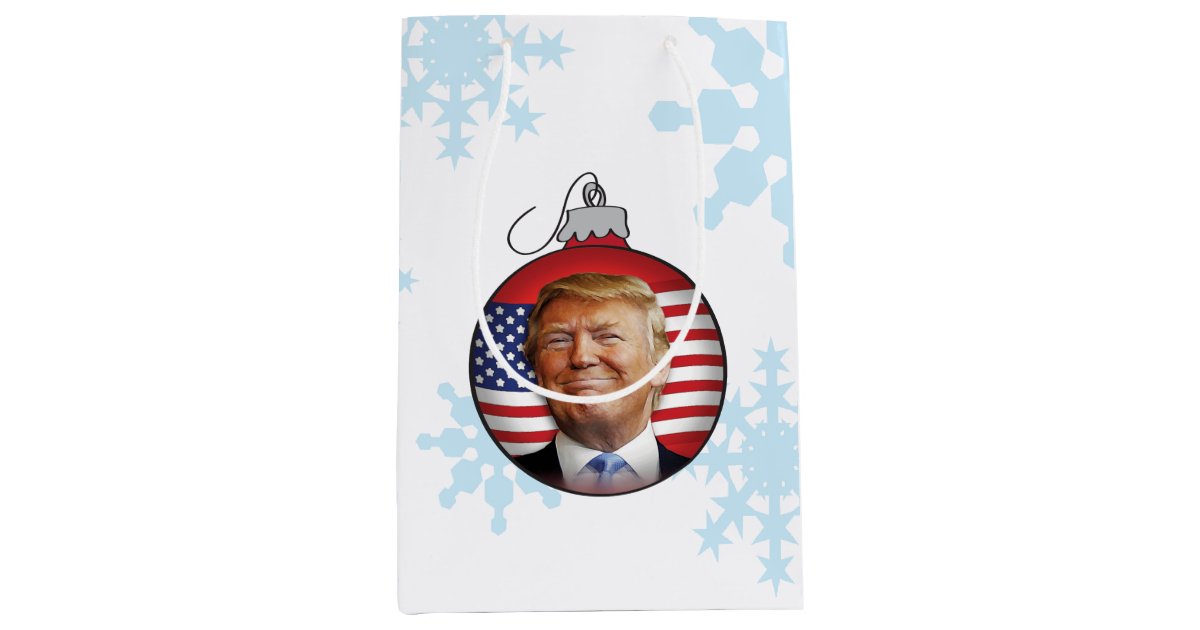 Trump, the worst Christmas gift ever! Medium Gift Bag, Zazzle