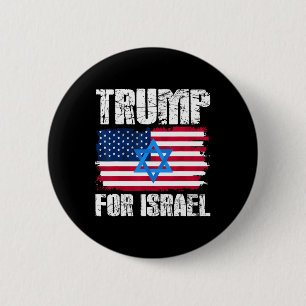 Trump For Israel Republican Jewish Jews Donald Tru Button