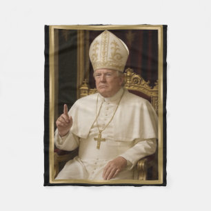 Trump For Pope T Shirt President Trump Tees 2025 Fleece Blanket