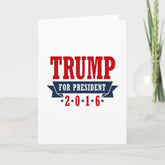 Trump For President 2016 Certified Ribbon Card