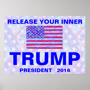 Trump For President 2016 Unique Design Political Poster