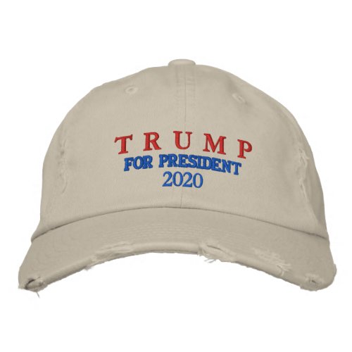 TRUMP FOR PRESIDENT 2020 DISTRESSED CHINO CAP