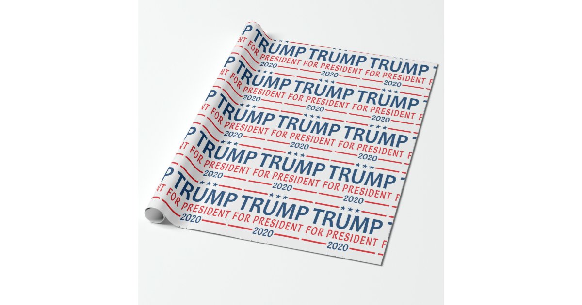 Trump for president 2020 wrapping paper