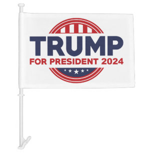 Trump For President 2024 Car Flag