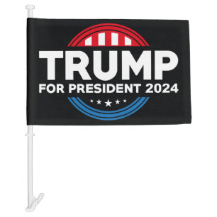 Trump For President 2024 Car Flag