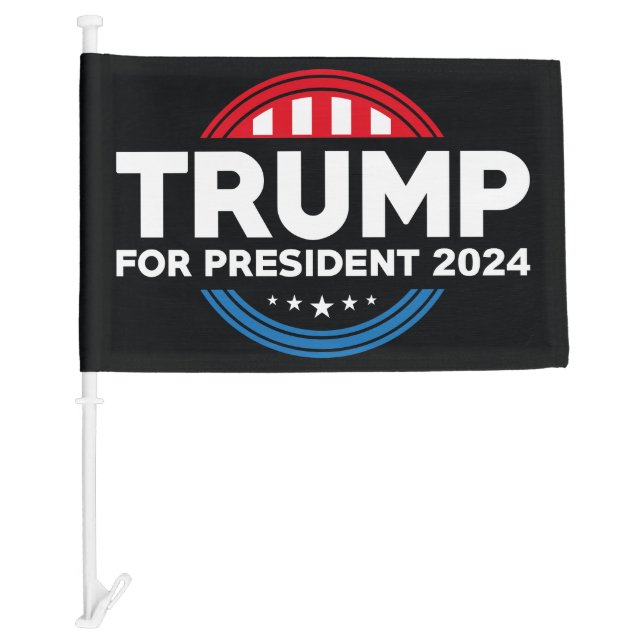 Trump For President 2024 Car Flag (Front)