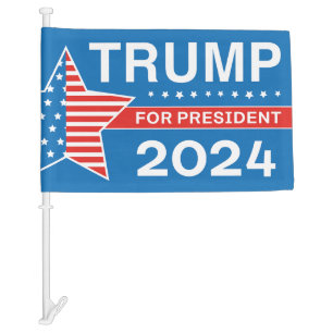 Trump For President 2024 Car Flag