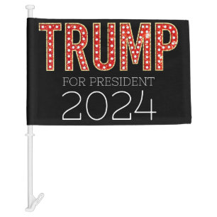 Trump for President 2024 Marquee Car Flag