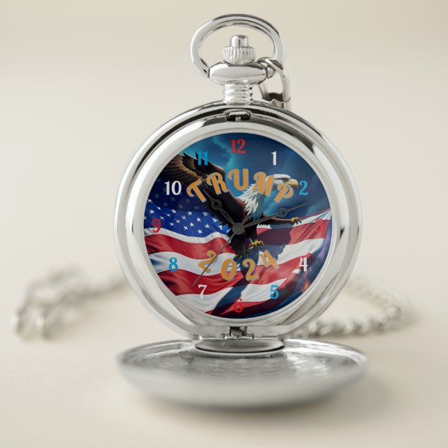 TRUMP for PRESIDENT 2024 Pocket Watch (Inside)