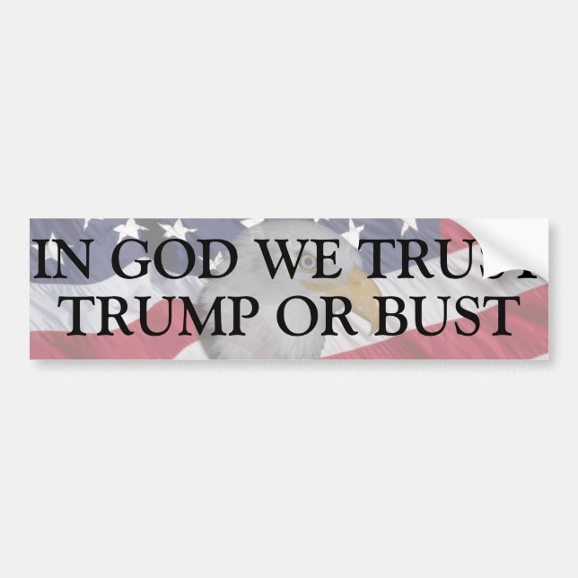 TRUMP FOR PRESIDENT BUMPER STICKER (Front)