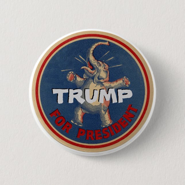 Trump for President Button (Front)