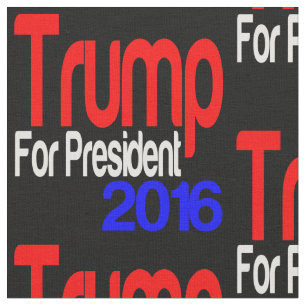 Trump For President Red White and Blue Fabric
