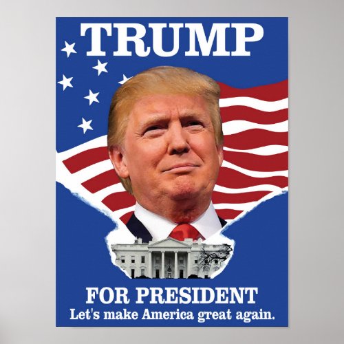 Trump For President Ronald Reagan Poster