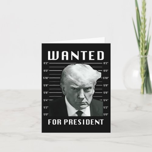 Trump For President _ Trump Mug Shot Never Surrend Card