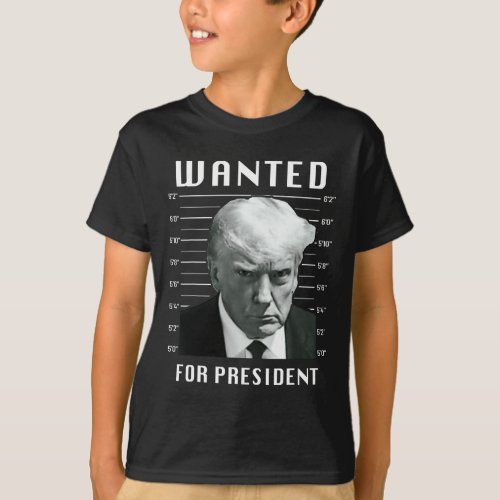 Trump For President _ Trump Mug Shot Never Surrend T_Shirt