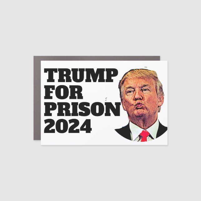  Trump for Prison 2024  Car Magnet (Front)