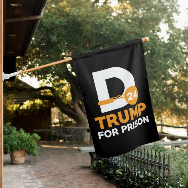 Trump For Prison 2024 House Flag (In SItu)