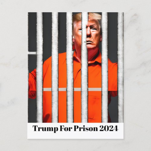 Trump For Prison 2024 Postcard