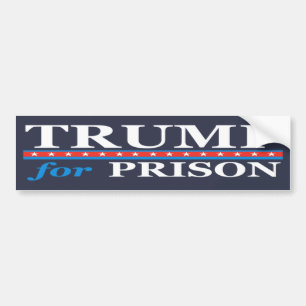 TRUMP FOR PRISON BUMPER STICKER