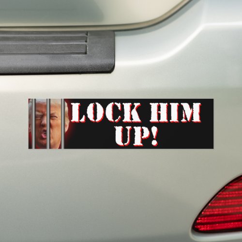 Trump For Prison Lock Him Up Anti_Trump Bumper Sticker