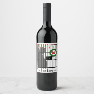 Trump for Prison 'Tis the Treason Christmas Wine Label