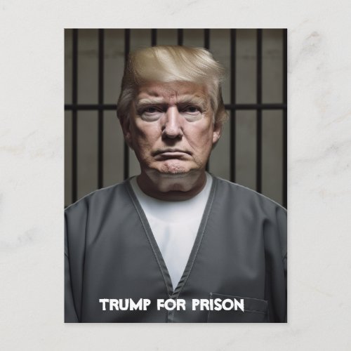 Trump For Prison Trump in Jail Postcard
