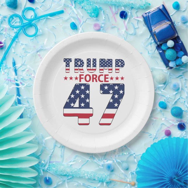 Trump Force 47 Paper Plates (Party)