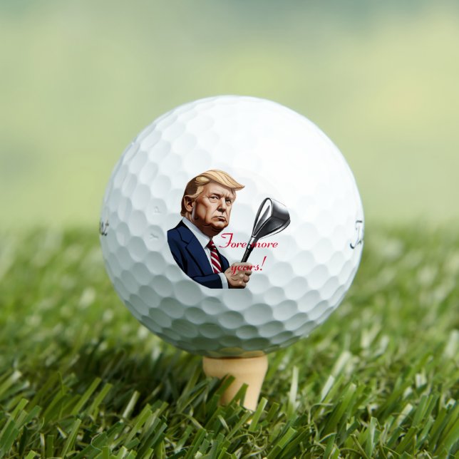Trump: Fore more years of greatness! Golf Balls (Insitu Tee)