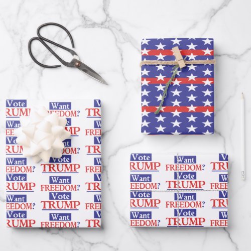 Trump Freedom Wrapping Paper