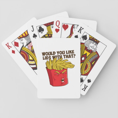 Trump Fries Funny Trump Poker Cards