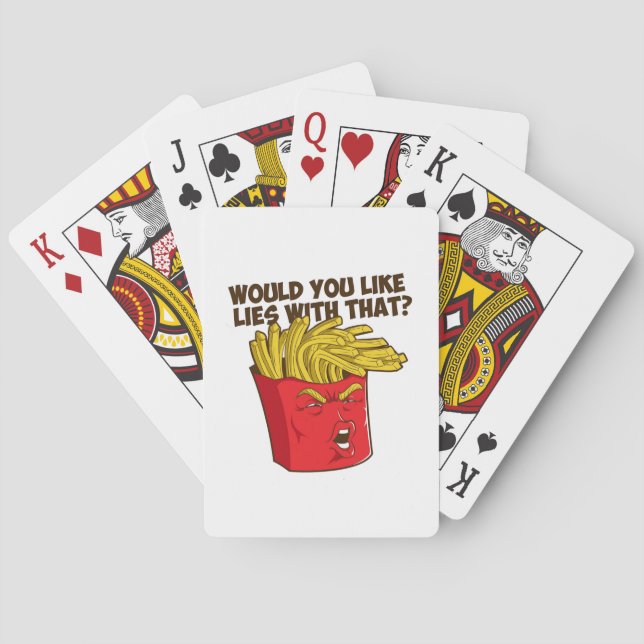 Trump Fries/ Funny Trump Poker Cards (Back)