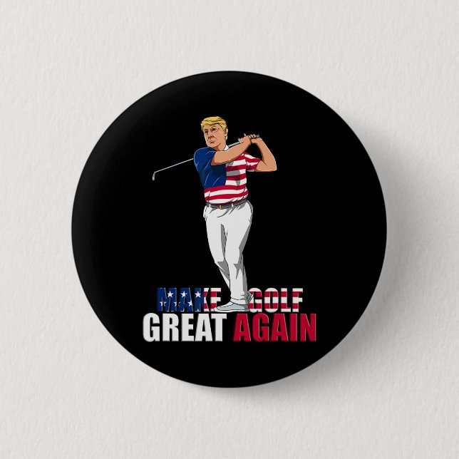 Trump - Funny Golf Gift  Button (Front)