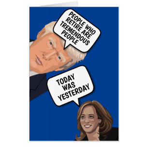 TRUMP FUNNY RETIREMENT GIGANTIC GREETING CARD