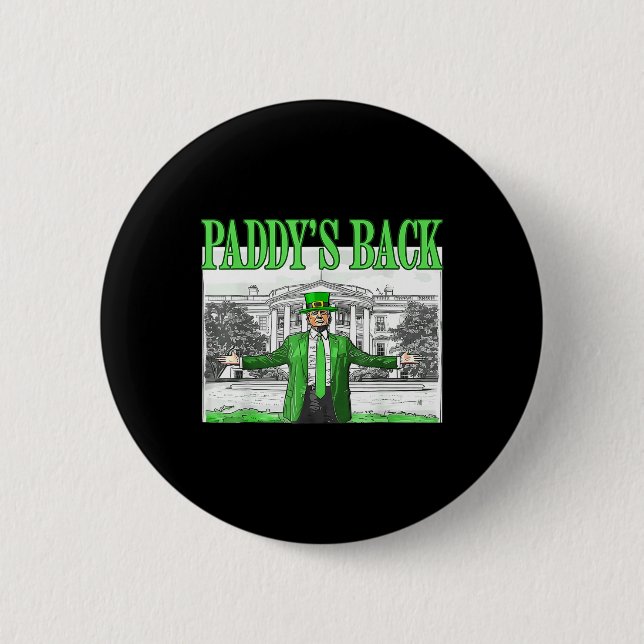 Trump Funny St Patricks Day St Pattys Day Dancing  Button (Front)