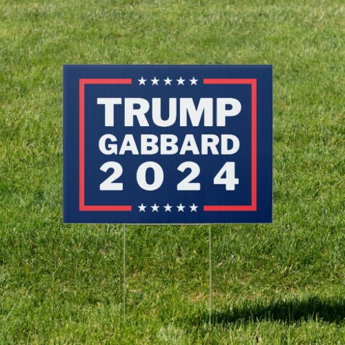 Trump Gabbard 2024 Yard Sign