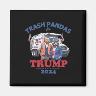 Trump Garbyge Trash Pandas For Trump 2025 Magnet