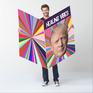 TRUMP GET WELL - HEALING VIBES GREETING CARD