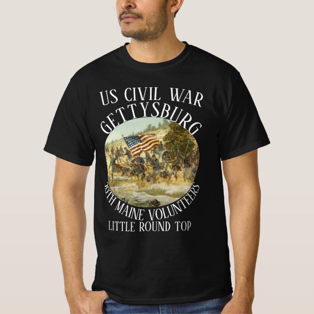 TRUMP GETTYSBURG US CIVIL WAR 20TH MAINE VOLUNTEER T-Shirt (Front)