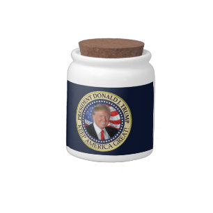 Trump Gifts 2025 President Donald Trump America Candy Jar