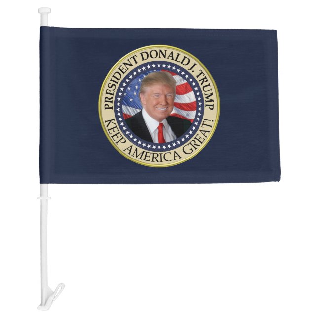 Trump Gifts 2025 President Donald Trump America Car Flag (Front)