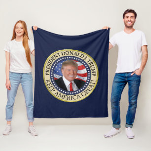 Trump Gifts 2025 President Donald Trump America Fleece Blanket