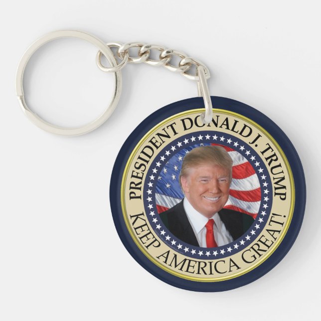 Trump Gifts 2025 President Donald Trump America Keychain (Front)