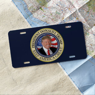 Trump Gifts 2025 President Donald Trump America License Plate