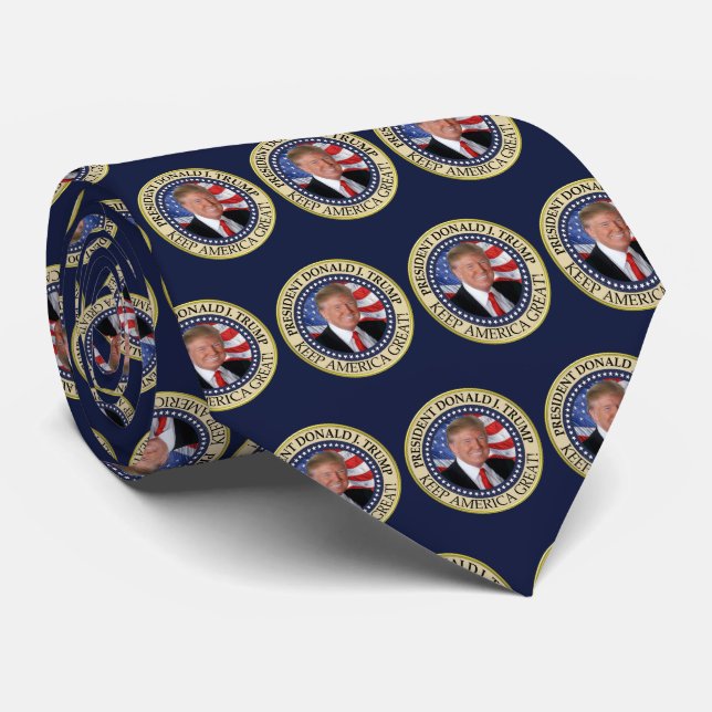 Trump Gifts 2025 President Donald Trump America Neck Tie (Rolled)