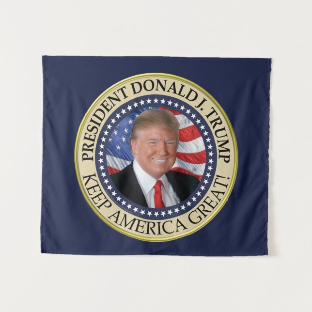 Trump Gifts 2025 President Donald Trump America Tapestry (Front (Horizontal))
