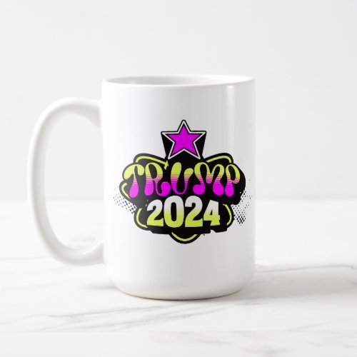 Trump Girl 2024 MAGA Republican Retro Vibe Pink Coffee Mug