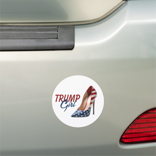 TRUMP GIRL Flag High Heels Car Magnet (In Situ)