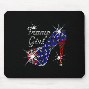 Trump Girl High Heel American Flag Vote Donald Tru Mouse Pad